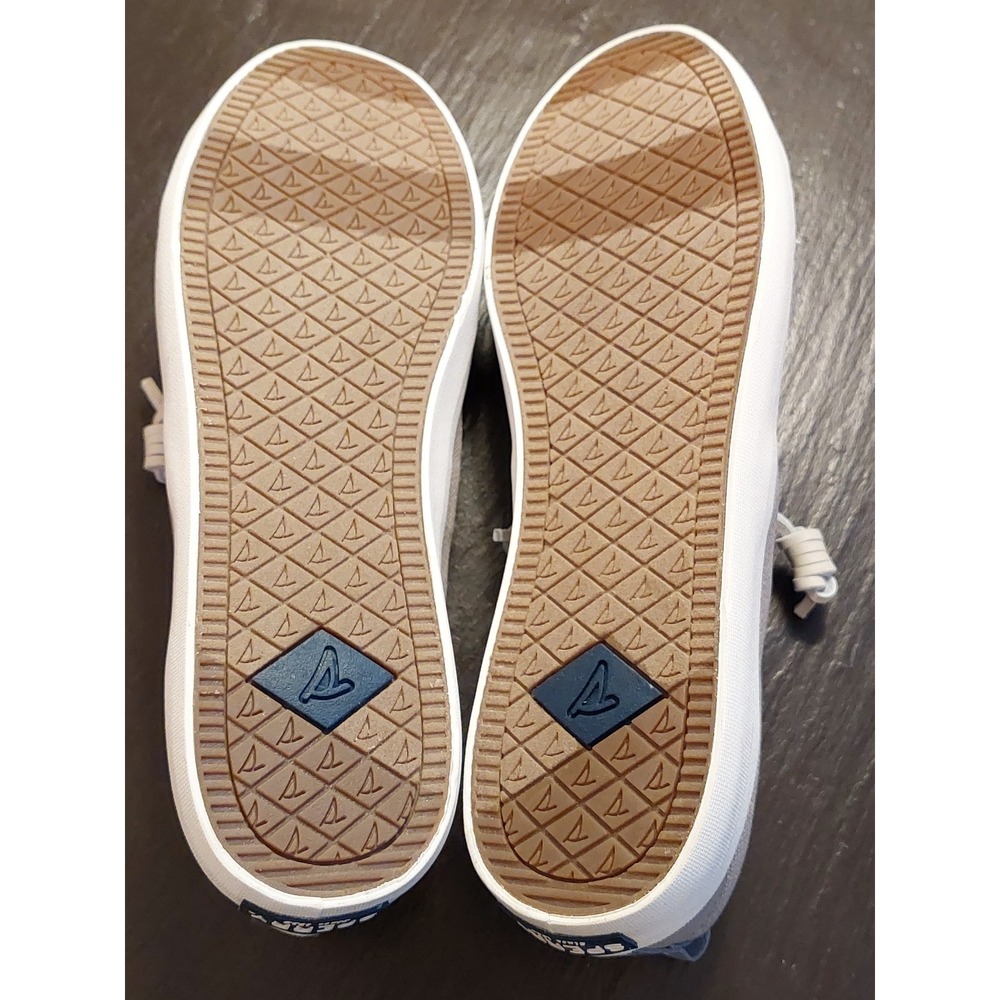 Sperry Women's Crest Vibe Grey Canvas Sneakers/Boat Leather Laces Sz 7.5M NEW! - Picture 7 of 13